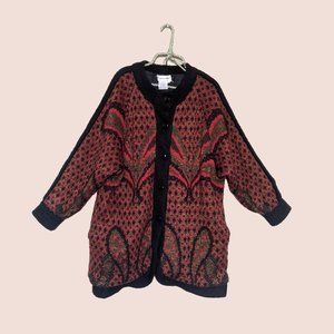 Vintage Oversized Knitted Chunky Cardigan Jacket